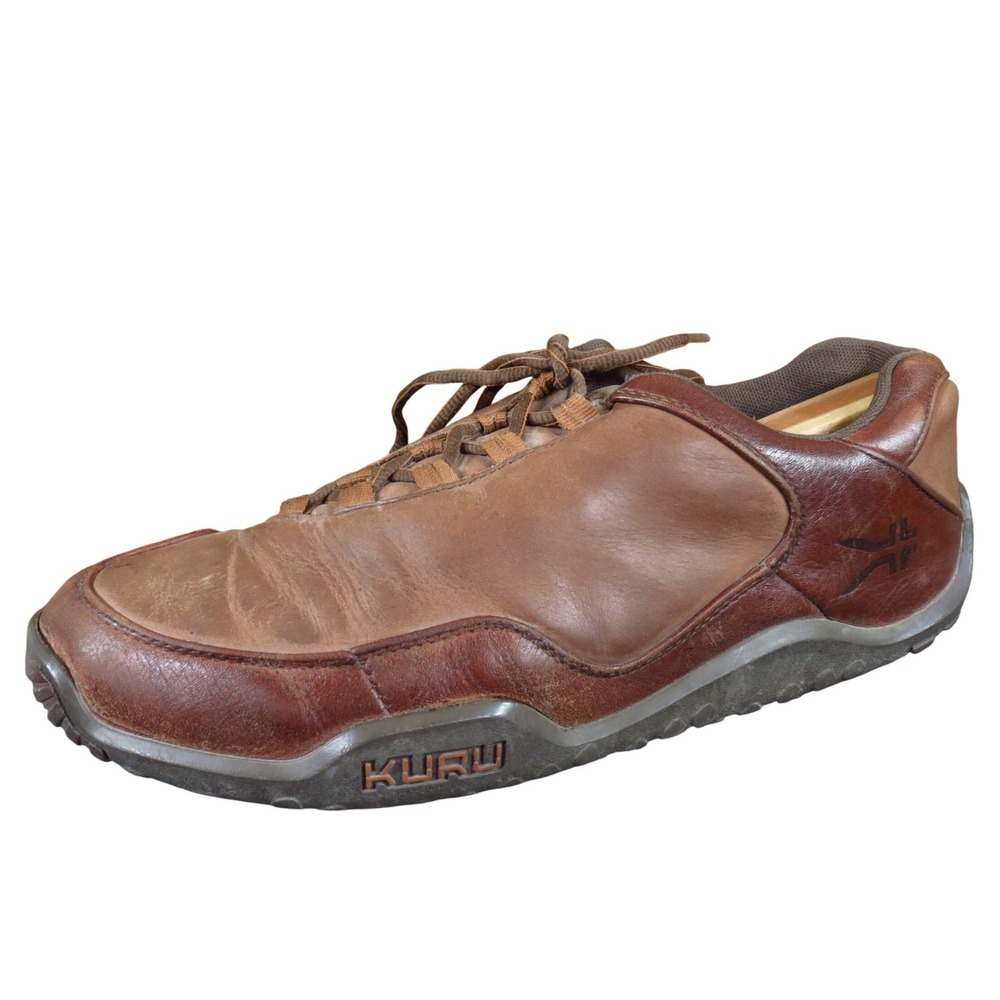 KURU Chicane Men's Leather Trail Hiking Shoes Size 10.5 Brown Lace-Up Comfort